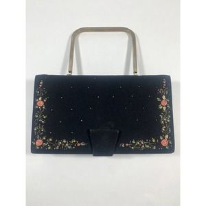 Tyrolean Vintage Handbag Retro Rockabilly Floral